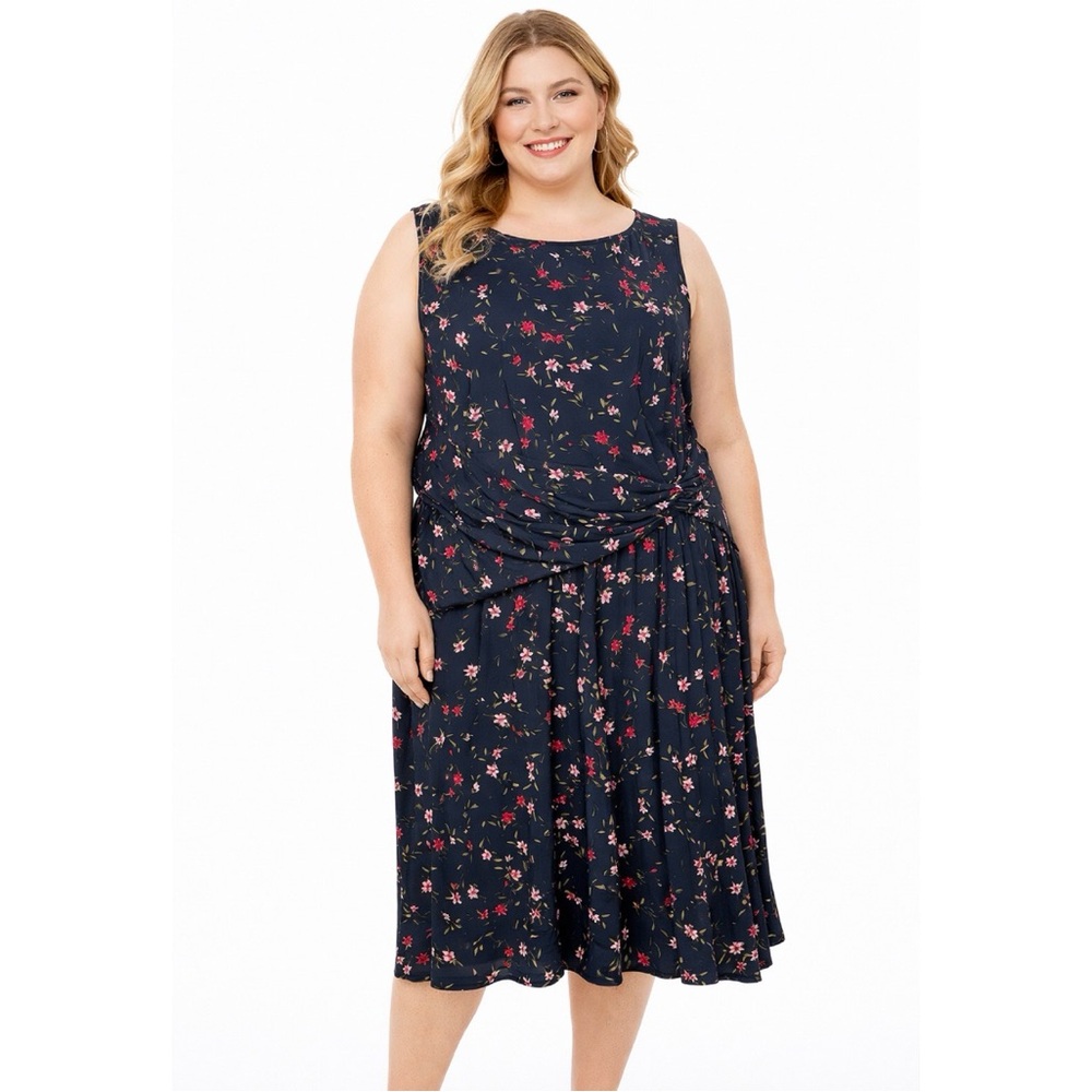 Vintage 90s Y2K Floral Midi Maxi Sleeveless Whimsigoth Cottagecore Dress 22W